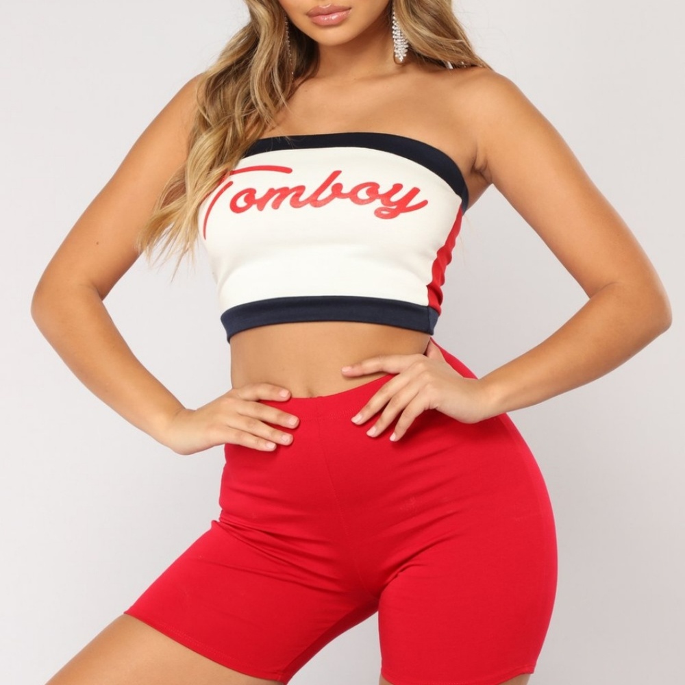 Fashion Nova Tomboy Tube Top - Picture 1 of 5